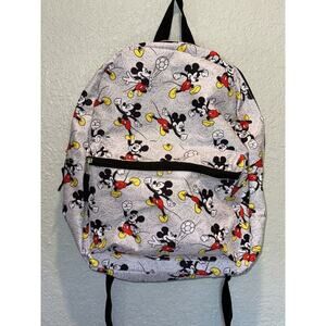 NWOT licensed Disney Mickey Mouse all over print large school backpack 16x12x6